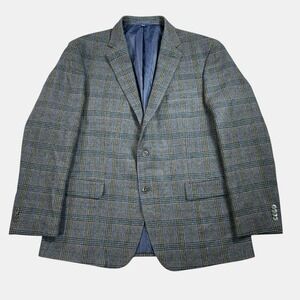 Jos A Bank BRR Comfort Sport Coat Blazer Mens 46R Slim Windowpane Glen Plaid